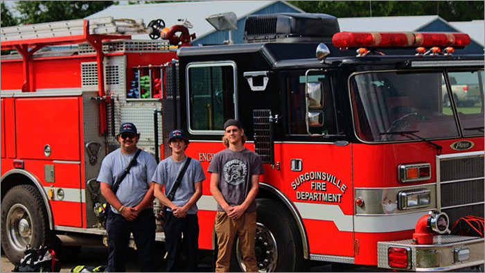Surgoinsville Fire Fighters and Truck