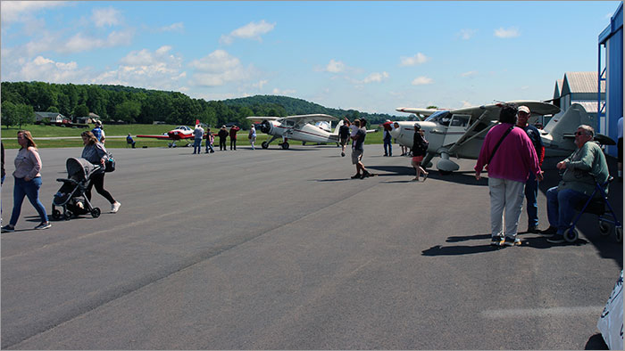People Touring the  Runway